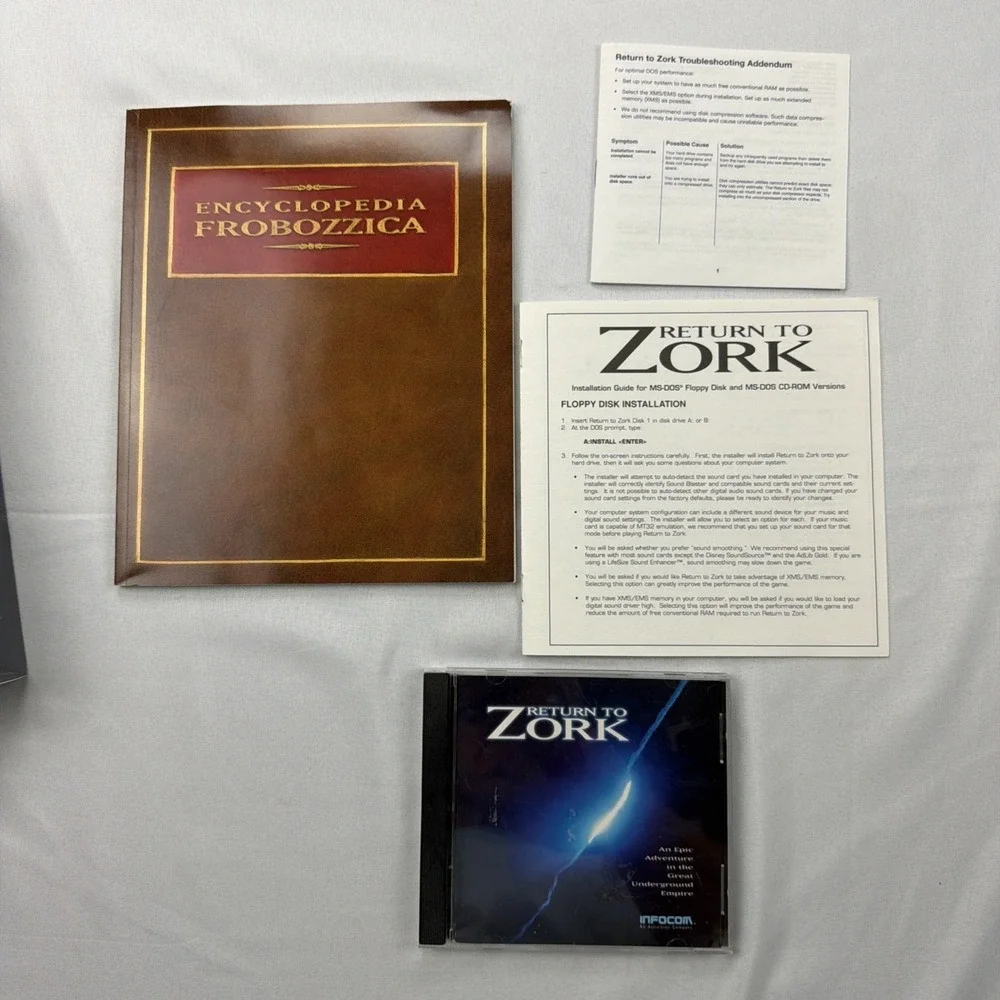 VINTAGE Return To Zork 1990s BIG BOX IBM CD ROM Game